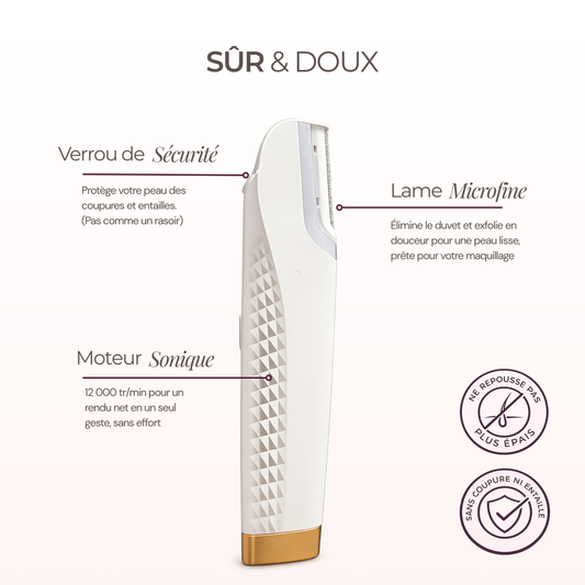 Dermaplaning sonic Dermason Pro bénéfice produit